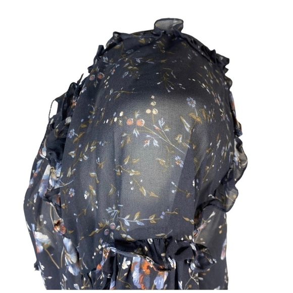 Ulla Johnson Floral Mini Dress - Black and White - Picture 5 of 9